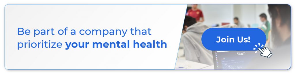 Be part of ClickIT ClickIT a company that cares for your mental health and avoids tech burnout