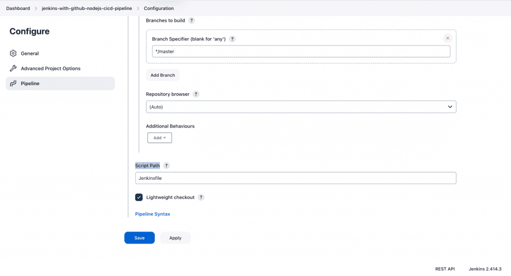 How to integrate Jenkins with GitHub: configure the pages