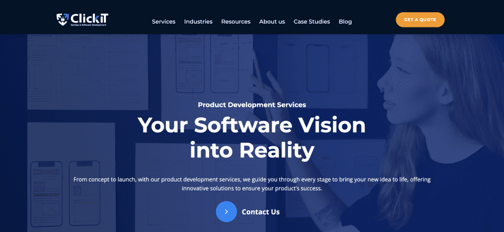 banner of a software development company in Atlanta