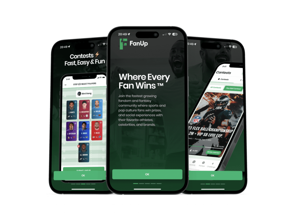 Fanup mockups - Case Study Clickittech