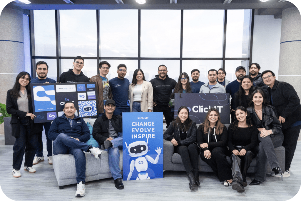 ClickIT team members together in a group phot
