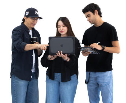 Engineers with laptop