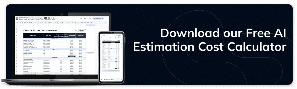 AI estimation cost calculator template by ClickIT