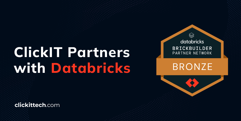 ClickIT Partners with Databricks. Databricks partnership badge.